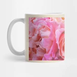 Pink Roses Bouquet Petals Texture Mug